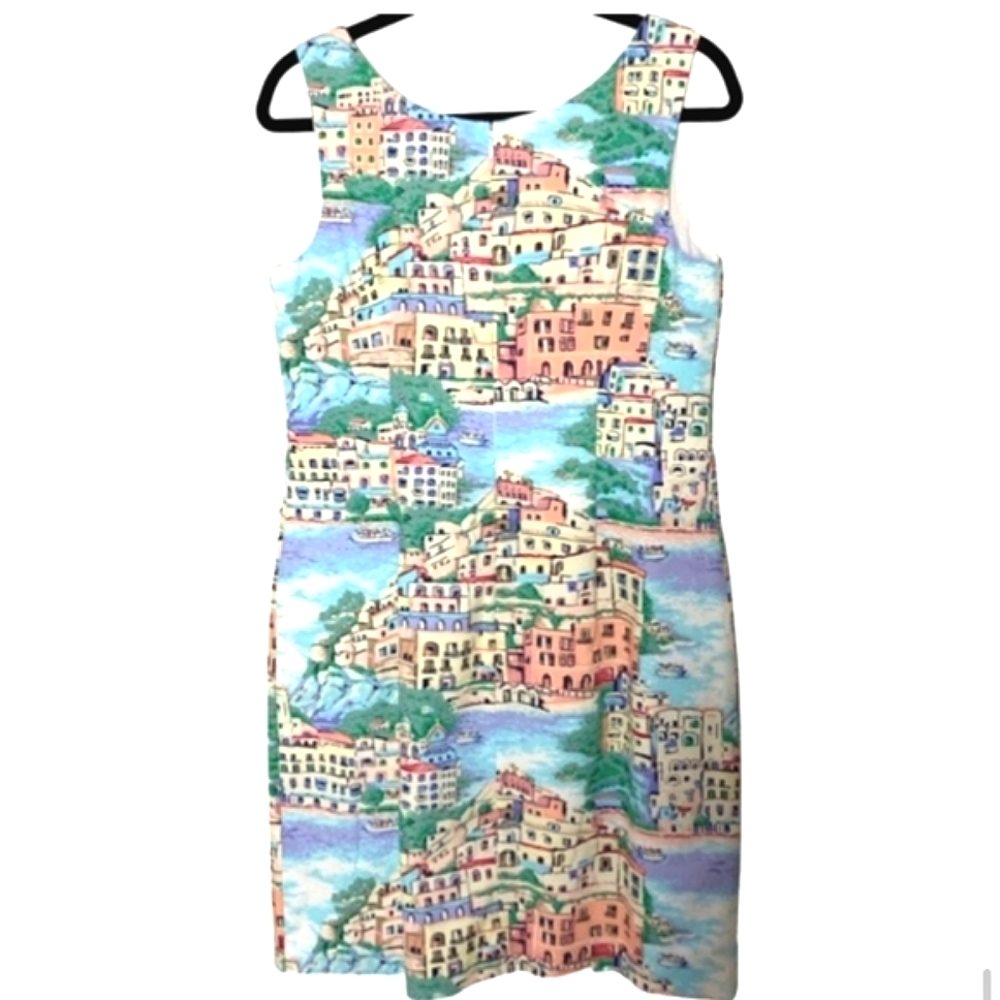 Talbots Scenic Village Shift Dress - Picture 2 of 6